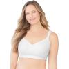 Women’s Plus Size Full-Coverage Smooth No-Wire Bra(White)