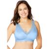 Women’s Plus Size Simply Cool Wireless Bra(Sky Blue)