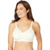 Women’s Plus Size Wireless Back Smoothing Bra(Ivory)