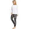 ellos Plus Size Rib Trim Sleep Leggings(Black Multi Floral)