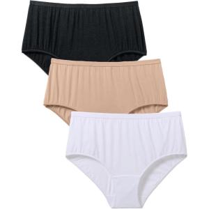 Comfort Choice Plus Size 3-Pack Odor Control Brief(Neutral Pack)