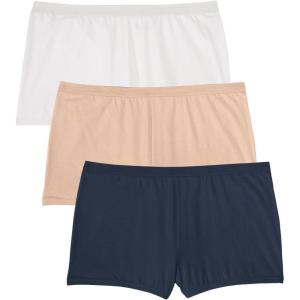 Comfort Choice Plus Size Boy Short 3-Pack(Neutral Pack)