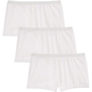 Comfort Choice Plus Size Boy Short 3-Pack(White Pack)