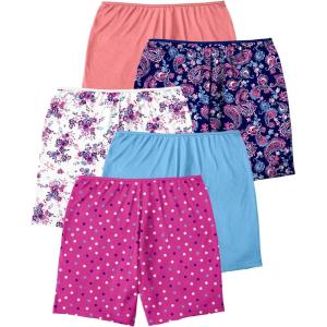 Comfort Choice Plus Size Cotton Boxer 5-Pack(Multi Dot Pack)