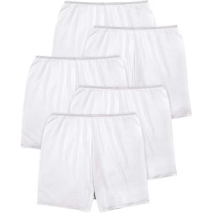 Comfort Choice Plus Size Cotton Boxer 5-Pack(White Pack)