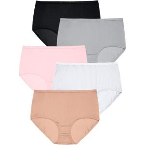 Comfort Choice Plus Size Cotton Brief 5-Pack(Basic Pack)