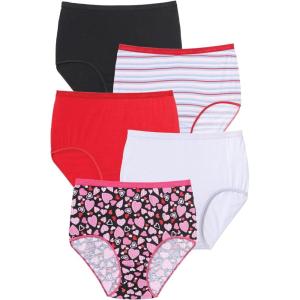 Comfort Choice Plus Size Cotton Brief 5-Pack(Sweet Dreams Pack)