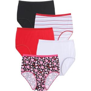 Comfort Choice Plus Size Cotton Brief 5-Pack(Tropical Palm Pack)