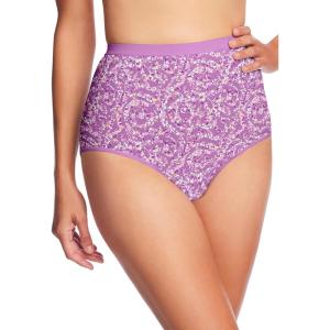 Comfort Choice Plus Size Cotton Incontinence Brief 2-Pack – 7, Floral Swirl Pack(Floral Swirl Pack)