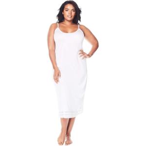 Comfort Choice Plus Size Full Slip Snip-To-Fit(White)