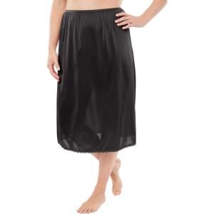 Comfort Choice Plus Size Half Slip 28″ 2-Pack(Black)