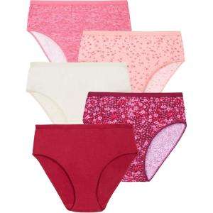 Comfort Choice Plus Size Hi-Cut Cotton Brief 5-Pack(Star Night Pack)