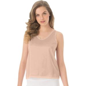 Comfort Choice Plus Size Lace-Trim Camisole(Nude)