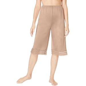 Comfort Choice Plus Size Snip-To-Fit Culotte(Nude)