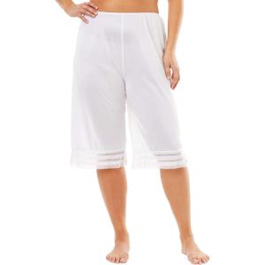 Comfort Choice Plus Size Snip-To-Fit Culotte(White)