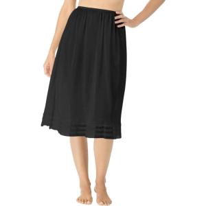 Comfort Choice Plus Size Snip-To-Fit Half Slip(Black)