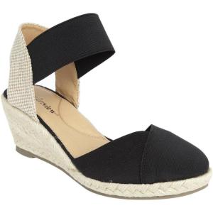 Comfortview Women’s Wide Width The Abra Espadrille(Black)