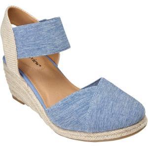 Comfortview Women’s Wide Width The Abra Espadrille(Denim)