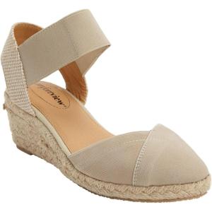 Comfortview Women’s Wide Width The Abra Espadrille(New Khaki)