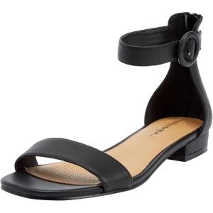 Comfortview Women’s Wide Width The Alora Sandal(Black)