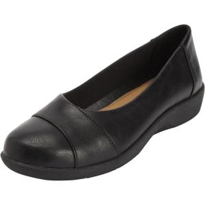 Comfortview Women’s Wide Width The Gab Flat(Black)