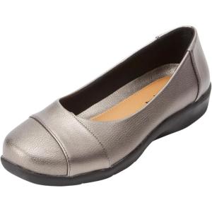 Comfortview Women’s Wide Width The Gab Flat(Gunmetal)
