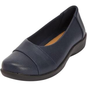 Comfortview Women’s Wide Width The Gab Flat(Navy)