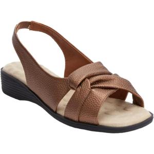 Comfortview Women’s Wide Width The Pearl Sandal(Bronze)