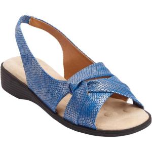 Comfortview Women’s Wide Width The Pearl Sandal(Navy)