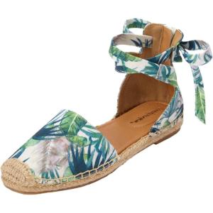 Comfortview Women’s Wide Width The Shayla Flat Espadrille(Green Leaf)
