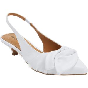 Comfortview Women’s Wide Width The Tia Slingback(White)