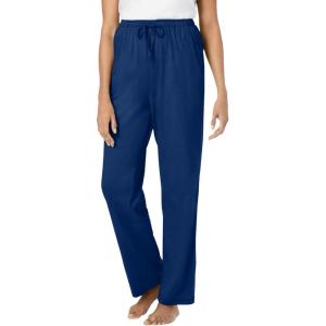 Dreams & Co. Plus Size Knit Sleep Pant(Evening Blue)