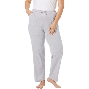 Dreams & Co. Plus Size Knit Sleep Pant(Heather Grey)