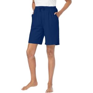 Dreams & Co. Plus Size Print Pajama Shorts(Evening Blue)