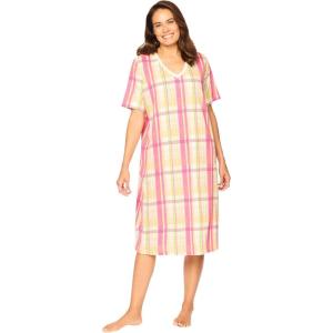 Dreams & Co. Plus Size Print Sleepshirt(Multi Plaid)