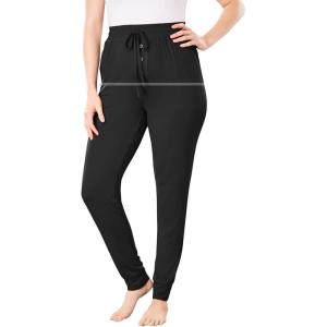 Dreams & Co. Plus Size Relaxed Pajama Pant(Black)