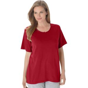 Dreams & Co. Plus Size Sleep Tee(Classic Red)