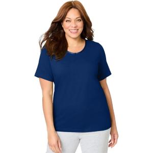 Dreams & Co. Plus Size Sleep Tee(Evening Blue)