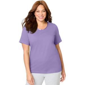 Dreams & Co. Plus Size Sleep Tee(Soft Iris)