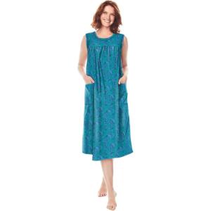 Only Necessities Plus Size Sleeveless Print Lounger(Waterfall Paisley)