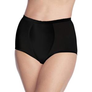 Secret Solutions Women’s Plus Size Brief Power Mesh Firm Control 2-Pack(Black)