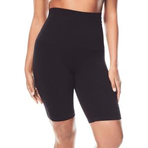Secret Solutions Women’s Plus Size Tummy And Thigh Medium-Control Instant Shaper(Black)