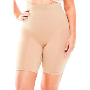 Secret Solutions Women’s Plus Size Tummy And Thigh Medium-Control Instant Shaper(Nude)