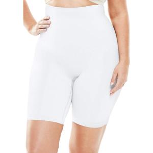Secret Solutions Women’s Plus Size Tummy And Thigh Medium-Control Instant Shaper(White)