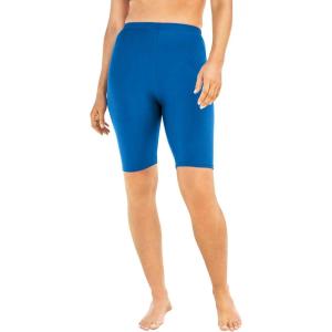 Swim 365 Women’s Plus Size High-Waist Swim Bike Short(Dream Blue)