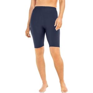 Swim 365 Women’s Plus Size High-Waist Swim Bike Short(Navy)