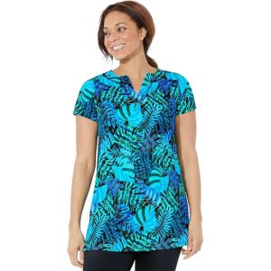 Swimsuits For All Women’s Chlorine Resistant Swim Tunic (Plus(Green Palm)