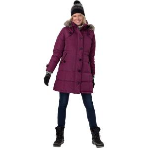 Woman Within Plus Size Heathered Down Puffer Coat(Heather Deep Claret)