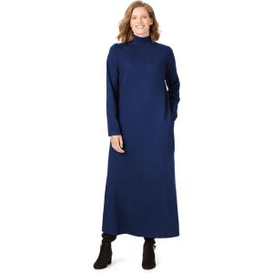 Woman Within Plus Size Mockneck Dress(Evening Blue)