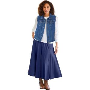 Woman Within Plus Size Stretch Denim Vest Jean Vest(Medium Stonewash)